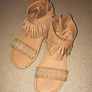 Girls Cat and Jack fringe sandals - Toddler 11